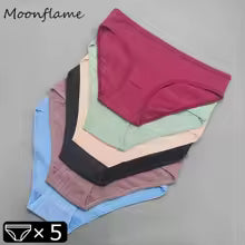 5-Pack Women’s Low-Rise Cotton Panties – Soft Solid Color Everyday Underwear