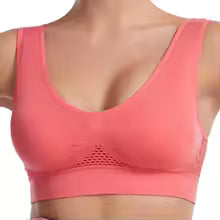 Plus Size Breathable Sports Bra (S–7XL) – Wire-Free Shockproof Support for Running & Yoga